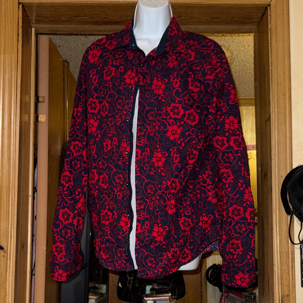 Denim & Flower Ricky Singh Button Up Long Sleeve Shirt!!